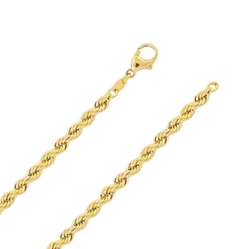 Kette Collier 3,8mm Kordelkette 14Kt GOLD 45cm