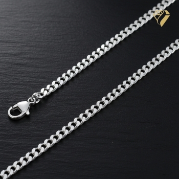Preview: Collier Kette Panzer 4mm Silber 925 42cm