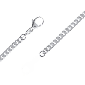 Collier Kette Panzer 4mm Silber 925 60cm