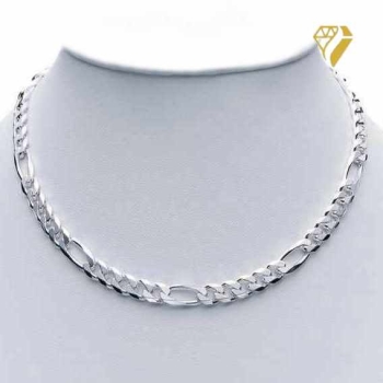 Kette Figaro Muster 5.1 mm Silber 925 55cm