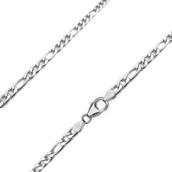 Kette Collier 3,2mm Figaro Panzer Silber 925 50cm