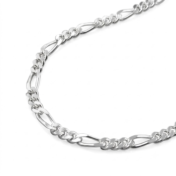 Preview: Kette Collier 3,2mm Figaro Panzer Silber 925 60cm