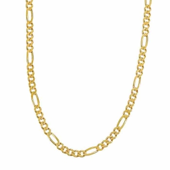 Preview: Collier Kette 4mm Figarokette 8Kt GOLD 50cm