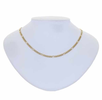 Collier Kette 4mm Figarokette 8Kt GOLD 45cm