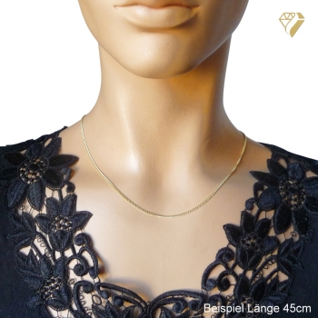 Collier Panzer flach Kette 1,8mm 14Kt 585 GOLD 60cm