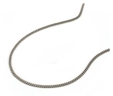 Collier Panzer flach Kette 1,8mm 14Kt 585 WEISSGOLD 45cm