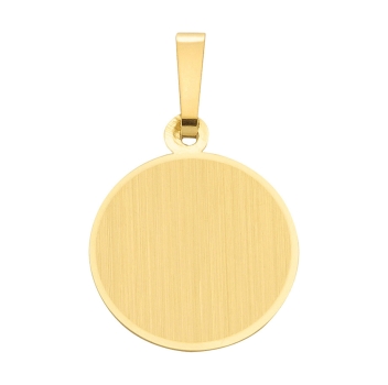 Anhänger Gravurplatte rund 14mm 8Kt 333 Gold