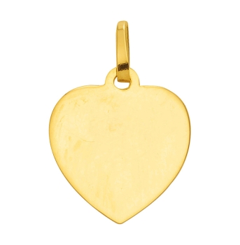 Anhänger Gravurplatte Herz 13x13mm 8Kt Gold