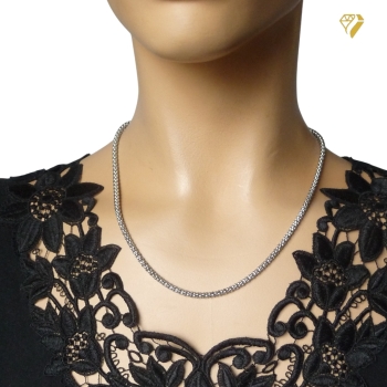 Edelstahl Collier Himbeerkette 4mm mit Bajonettverschluss