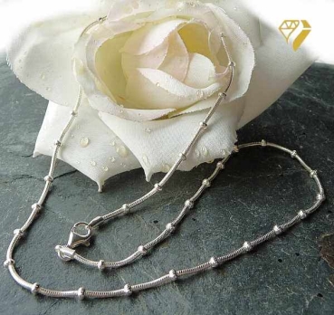 Collier Schlange mit Kugeln 2,5mm Silber 925 70cm