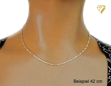 Collier Schlange mit Kugeln 2,5mm Silber 925 70cm