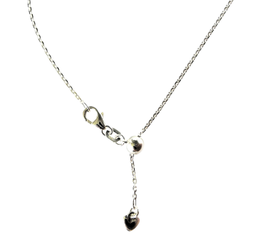 Collier Kette mit Herzanhänger 925 Silber vario 70cm