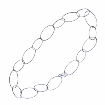 Collier Kette Design Elipse 925 Silber rhodiniert 40-90cm