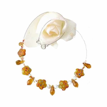 Collier Millefiori Topaz 42cn