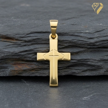 Preview: Anhänger Kreuz 11x16mm 14Kt 585 GOLD