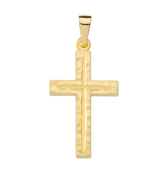 Anhänger Kreuz gehämmert 15x21mm 8Kt 333 GOLD