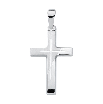Anhänger Kreuz 12x20mm 8Kt 333 WEISSGOLD