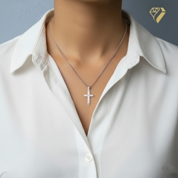 Preview: Anhänger Kreuz 15x22mm Silber 925