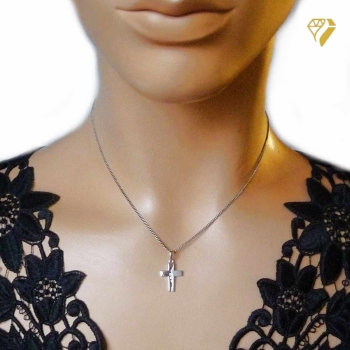 Anhänger Kreuz Zirkonia 13x18mm Silber 925