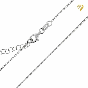Anhänger Buchstabe A-Z mit Diamant und Kette Silber 925 45+3cm