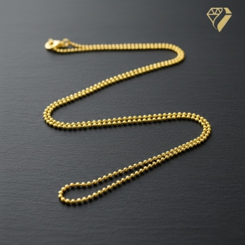 Collier Kugel Kette 1,1mm Silber 925, vergoldet oder rose vergoldet 50cm