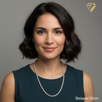 Preview: Kette Collier 4mm Königskette  Silber 925 90cm