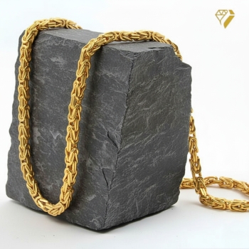 Preview: Kette Collier 4mm Königskette Silber 925 vergoldet 50cm