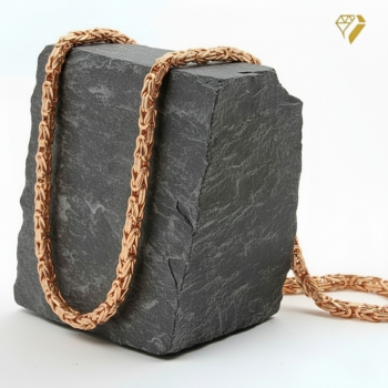 Kette Collier 4mm Königskette Silber 925 rose vergoldet 55cm