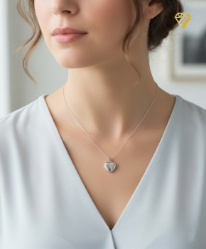 Anhänger Medaillon Herz 18x17mm Silber 925