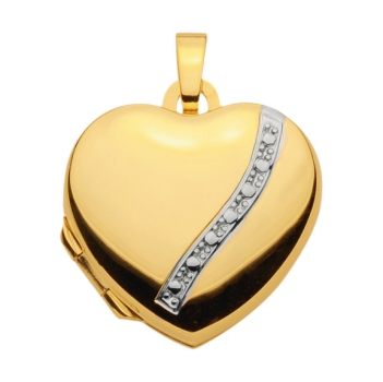 Medaillon Herz Muster 18x17mm 8Kt GOLD