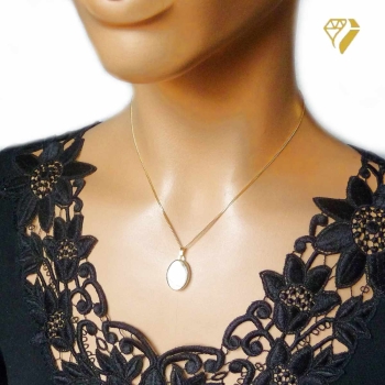 Medaillon oval 14x18mm 14Kt GOLD