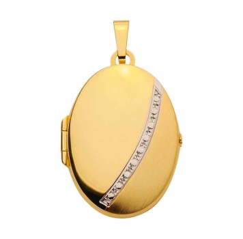 Medaillon oval Muster 21x28mm 8Kt GOLD