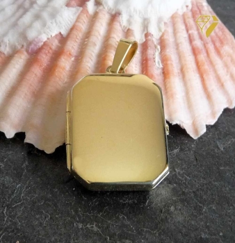 Medaillon eckig 17x21mm 8Kt GOLD