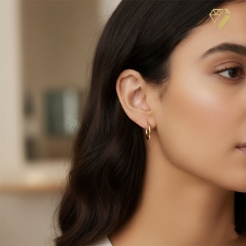 Preview: Creole 20mm glänzend 14Kt 585 GOLD