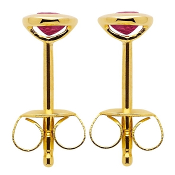 Ohrstecker 4,5mm mit Rubin 14Kt 585 GOLD