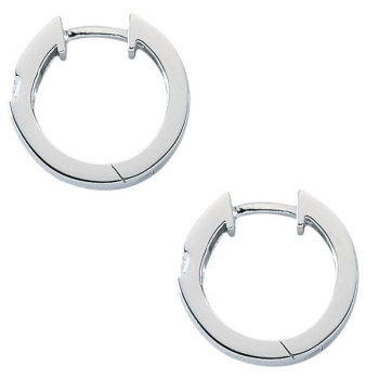 Creole Klappscharnier Ø15,5mm Zirkonia Silber 925