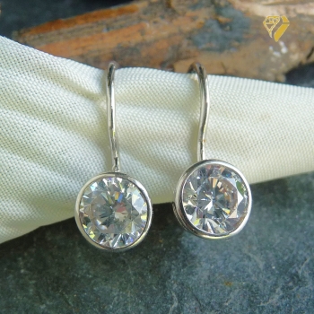 Brisur Boutons 7mm Zirkonia 925 Silber