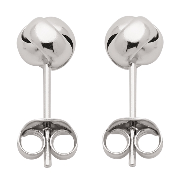 Preview: Ohrstecker 4,5mm Knoten 925 Silber
