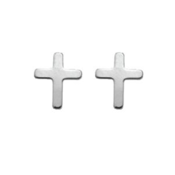 Ohrstecker Ohrring 8,5x7,1mm Kreuz Silber 925