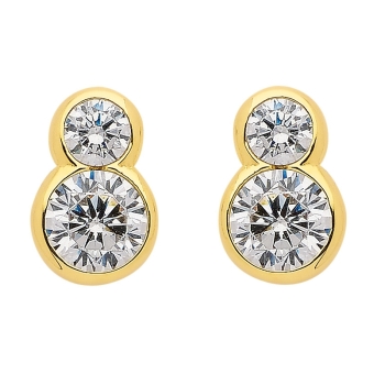 Ohrstecker Zirkonia 14Kt 585 GOLD
