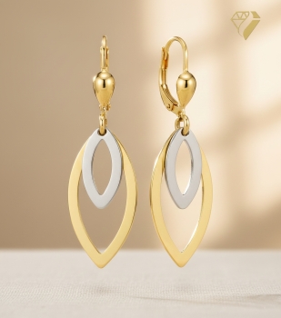 Preview: Brisur Ohrhänger 8Kt 333 GOLD WEISSGOLD