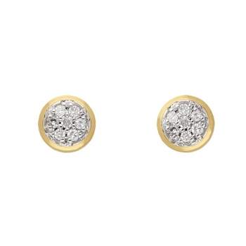 Ohrstecker 5mm mit Diamanten 0,07ct 14Kt 585 GOLD
