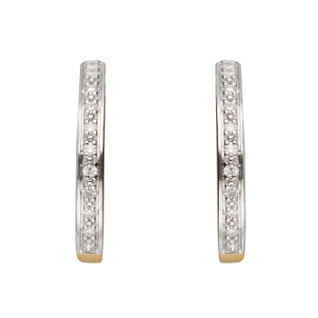 Creolen 14,1mm Brillant 0,07ct 14 Kt 585 GOLD