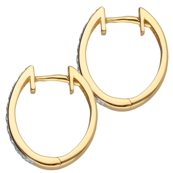 Creolen 14,1mm Brillant 0,07ct 14 Kt 585 GOLD