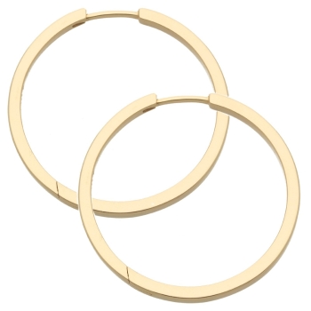Creole Klappscharnier eckig Ø26,5mm 14Kt 585 GOLD