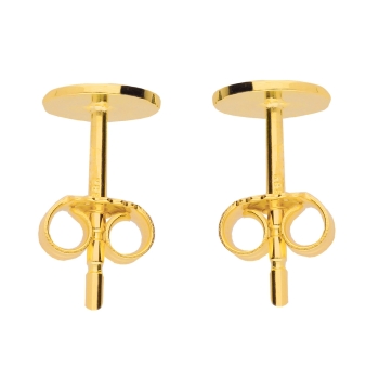 Preview: Ohrstecker rund gold
