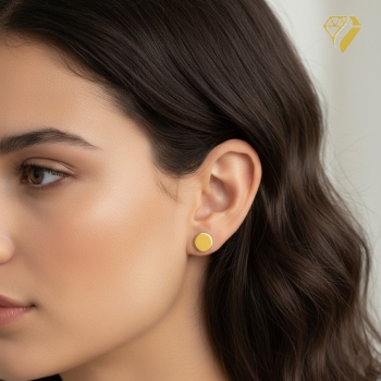 Preview: Ohrstecker runde Platte gravierbar 5,9mm 8Kt 333 GOLD