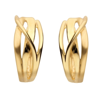 Creole Ohrring 14,2x6,2mm Klappscharnier 8Kt 333 GOLD