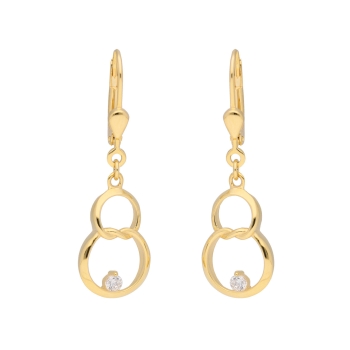 Ohringe Gold Zirkonia