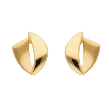 Ohrstecker poliert mattiert 8,5mm 8Kt 333 GOLD